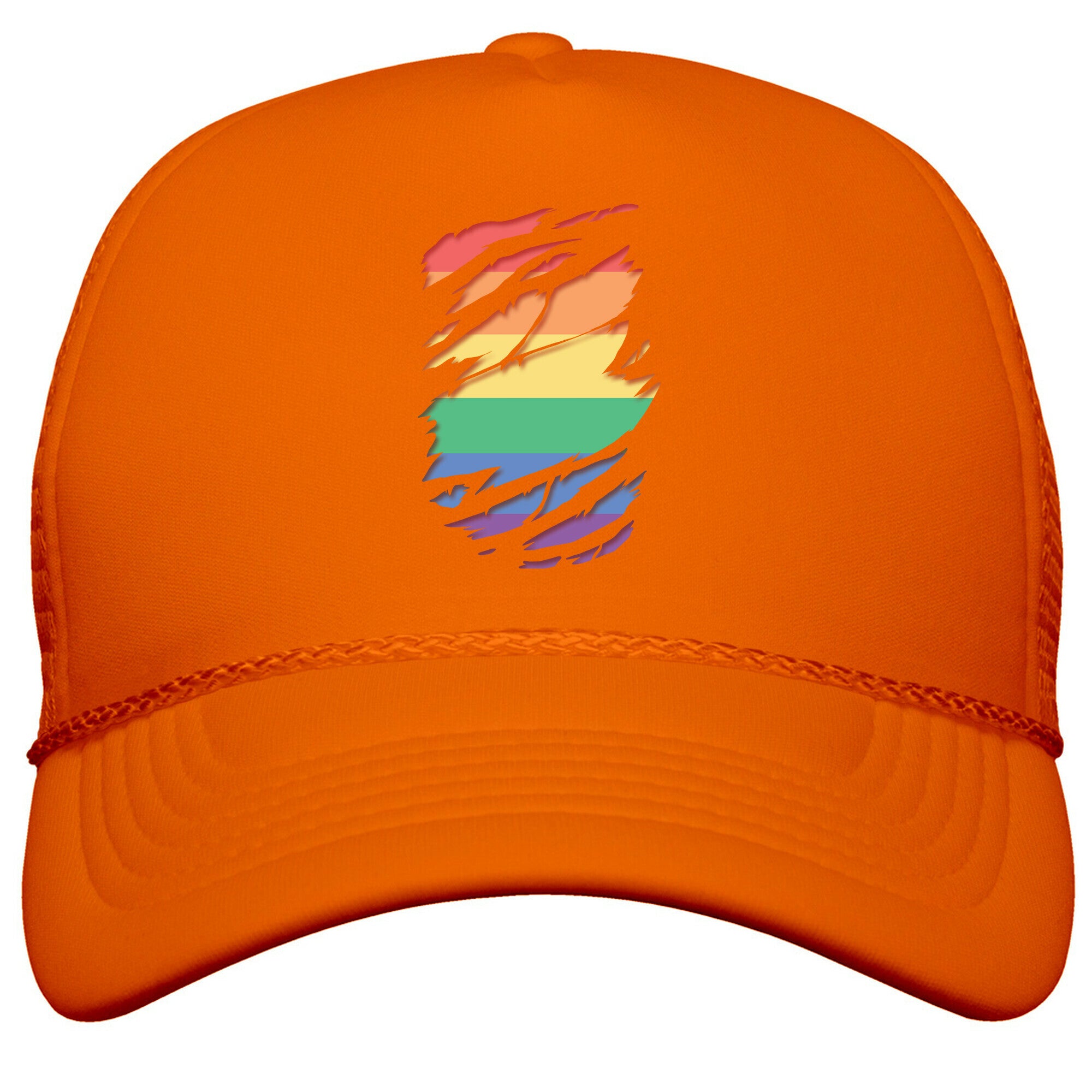 Ripped Shirt: Gay Pride Snapback Trucker Hat